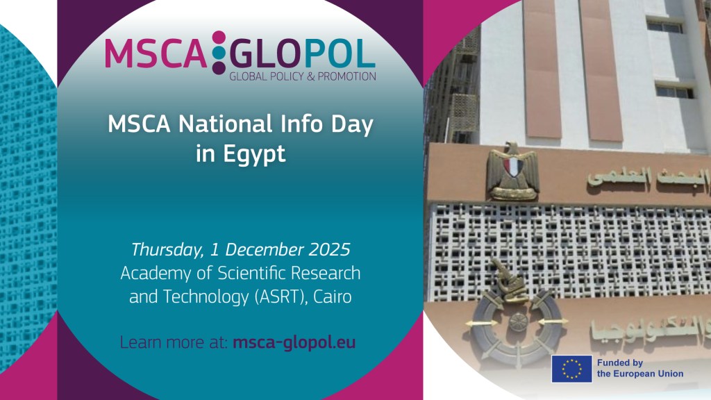MSCA GLOPOL project is proud to support the MSCA National Info Day taking place in Egypt next 1 December&nbsp;2025