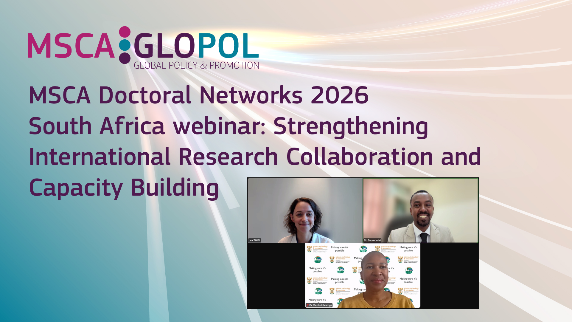 MSCA Doctoral Networks 2026 – South Africa Webinar: Strengthening International Research Collaboration and Capacity Building