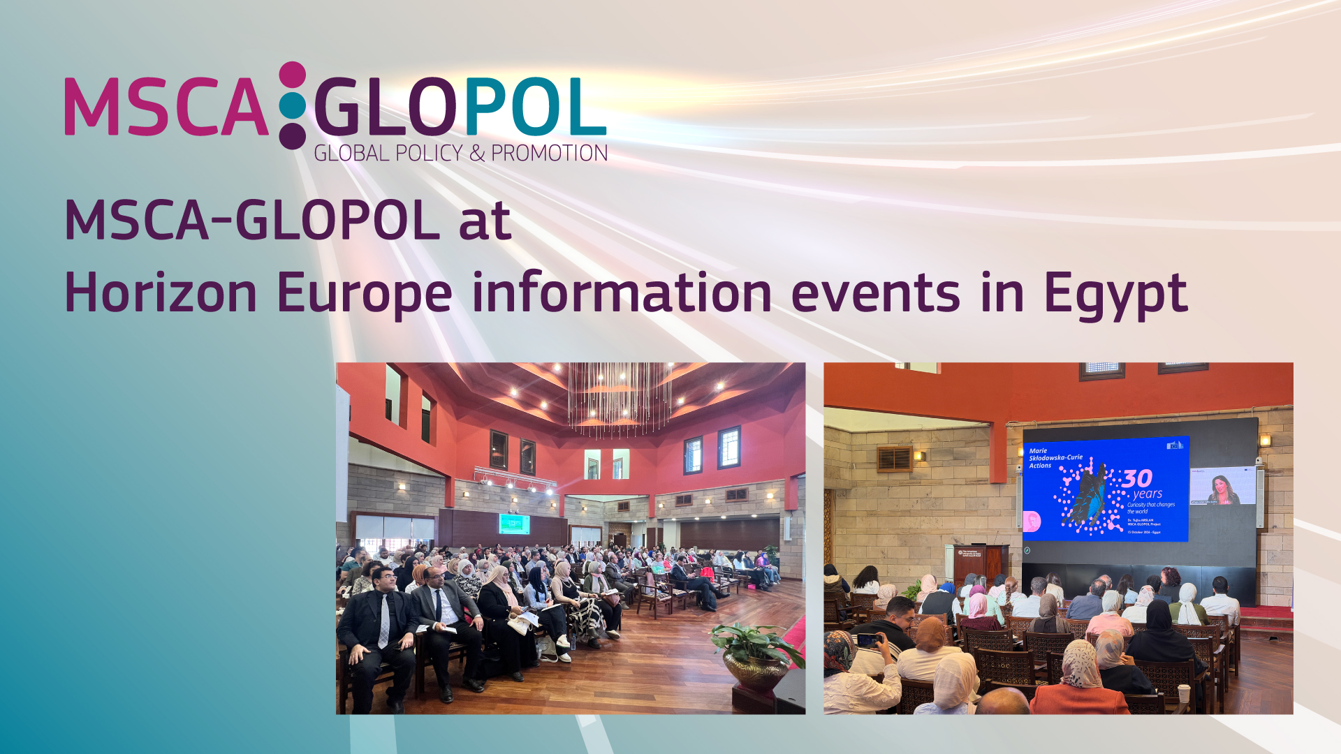 MSCA-GLOPOL at Horizon Europe information events in Egypt